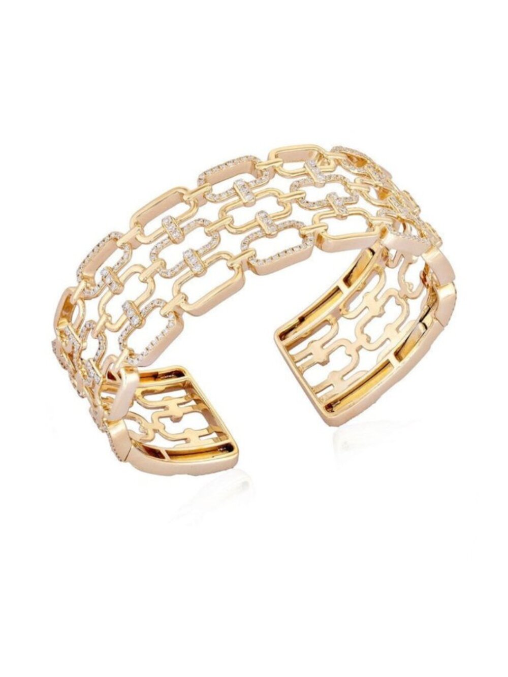 Singular Diamond 14K (or 18k upon request) Yellow Gold Bangle Bracelet